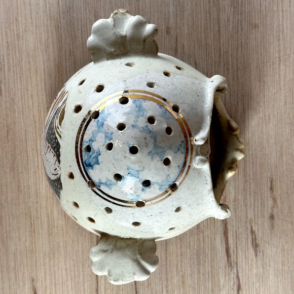 Unique Ceramic White Clay Tea-light Candle Holder Artisan Pottery Signed 4" H - Picture 6 of 15